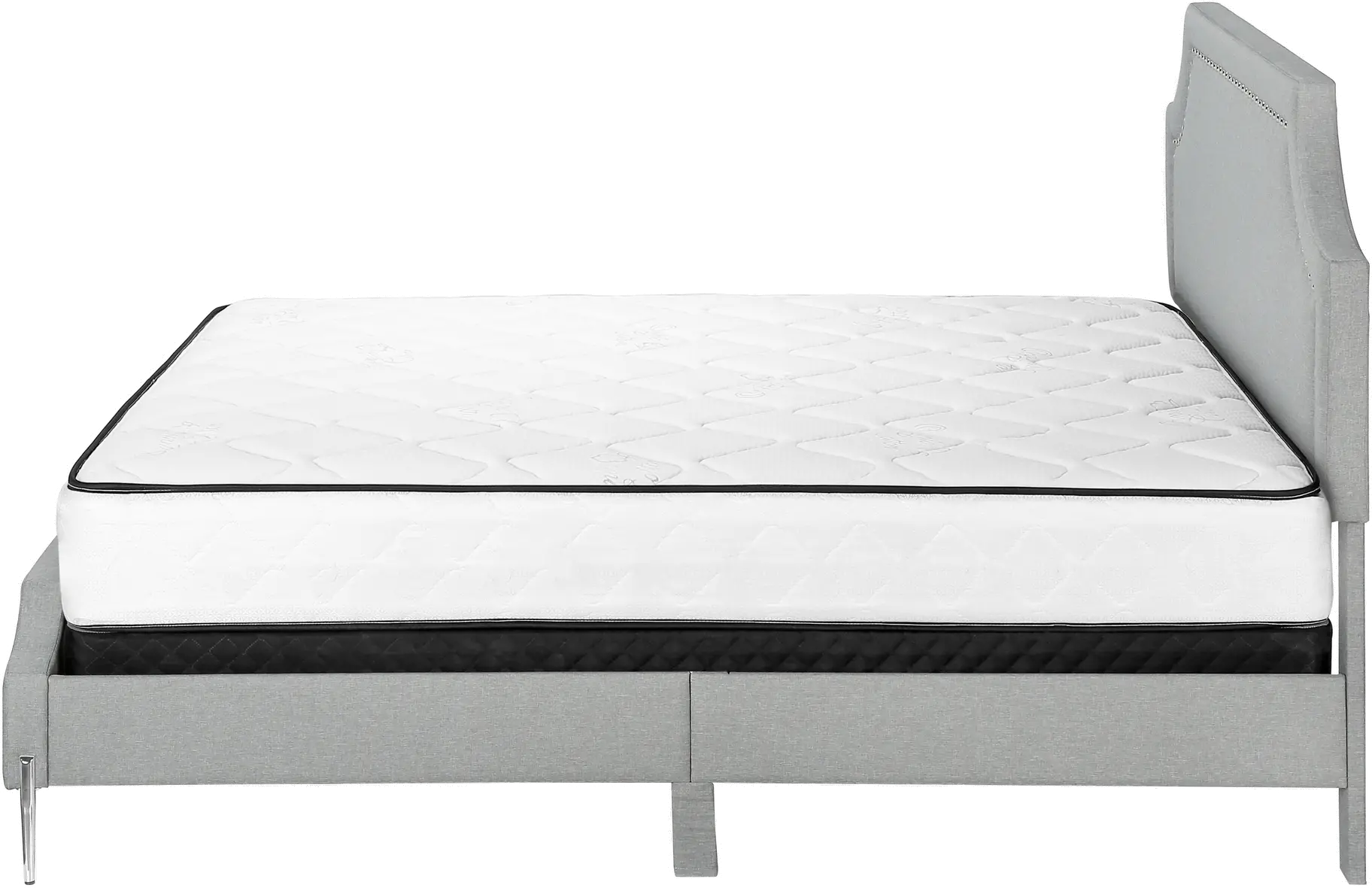 Liza Gray Queen Upholstered Bed-4