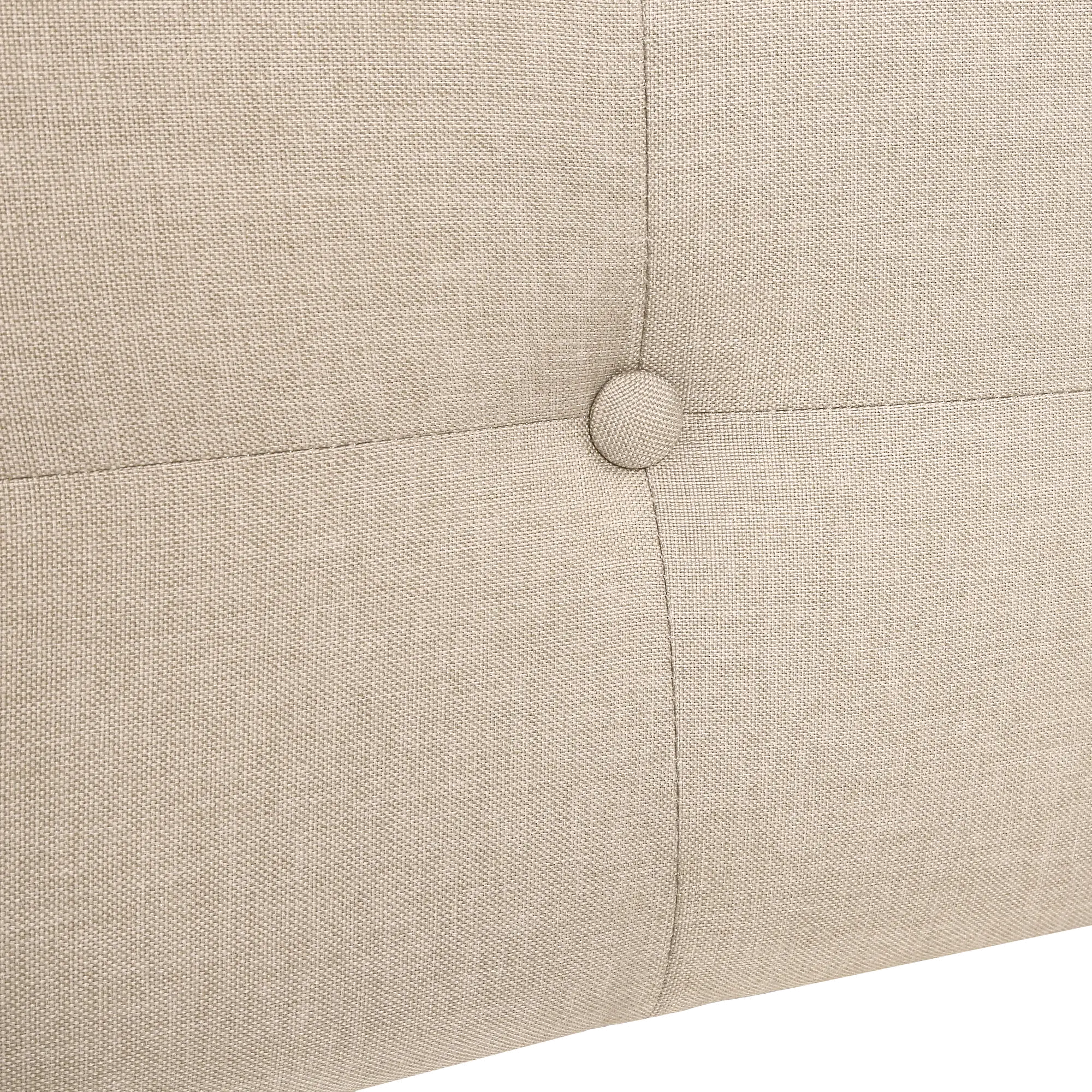 Chadley Beige Linen Upholstered Queen Bed-8