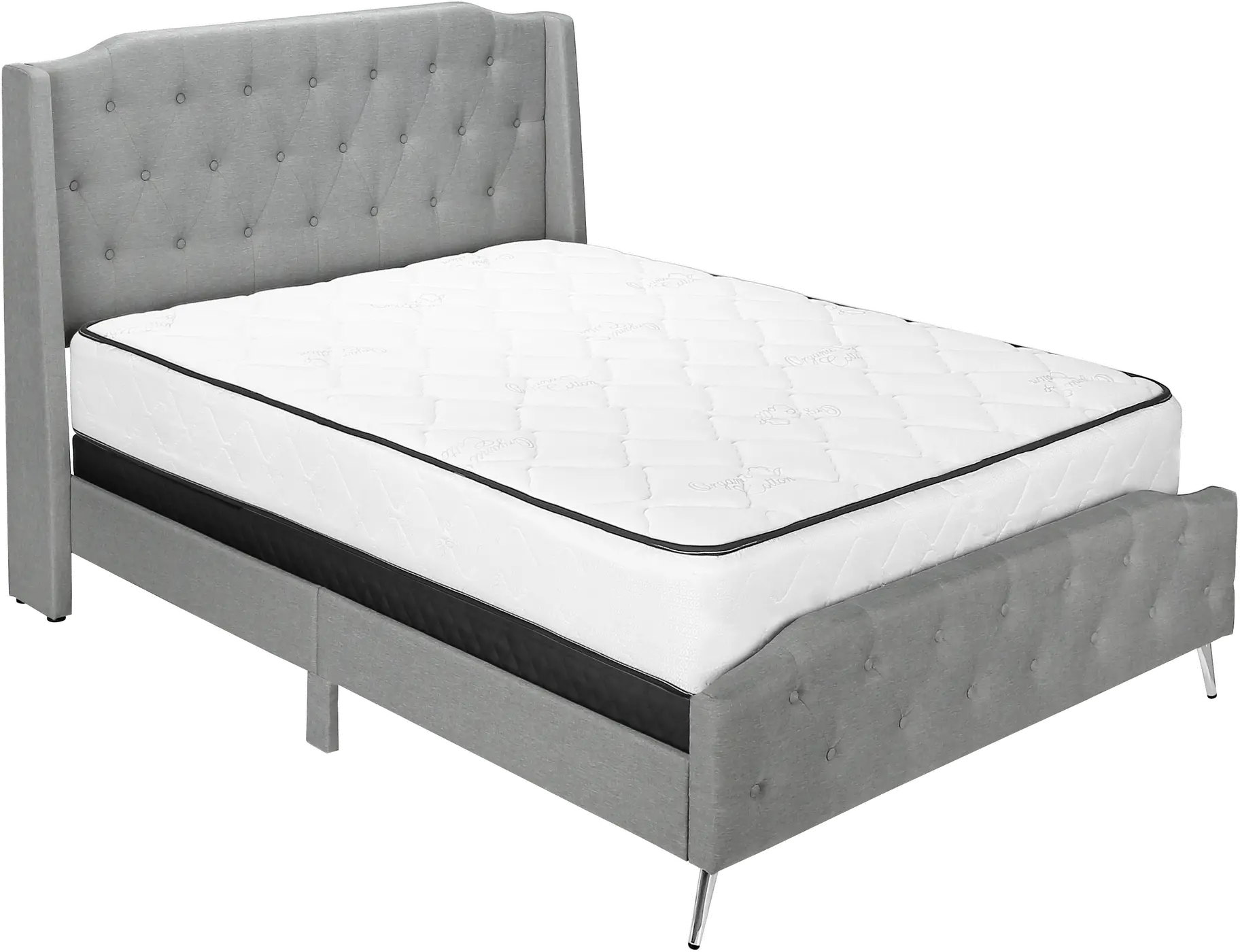 Grace Gray Queen Upholstered Bed-1