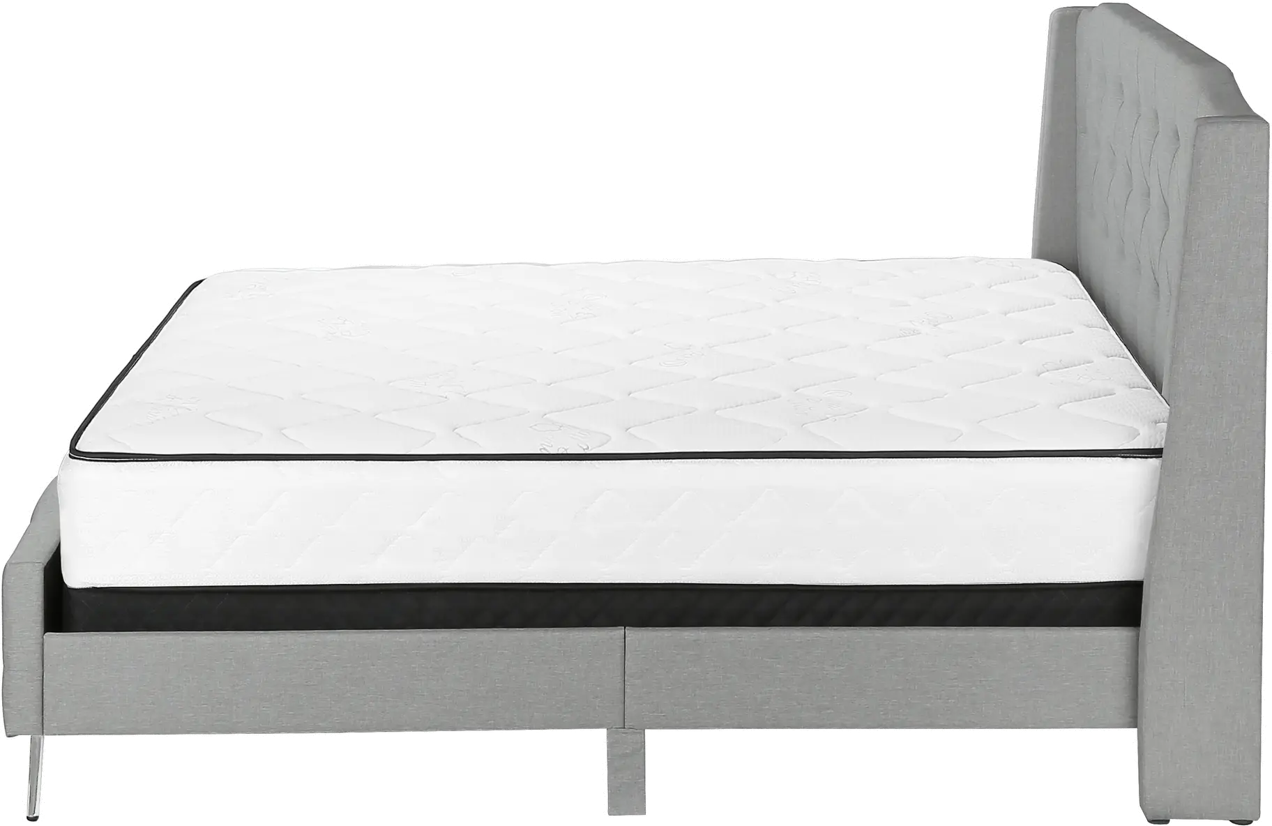 Grace Gray Queen Upholstered Bed-4