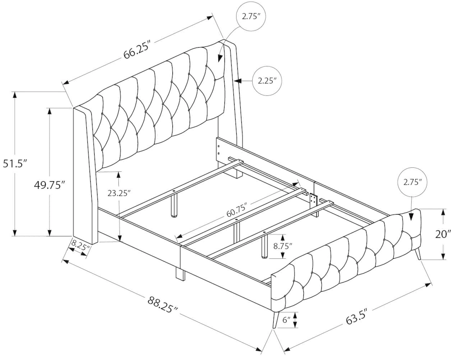 Grace Gray Upholstered Queen Bed-6