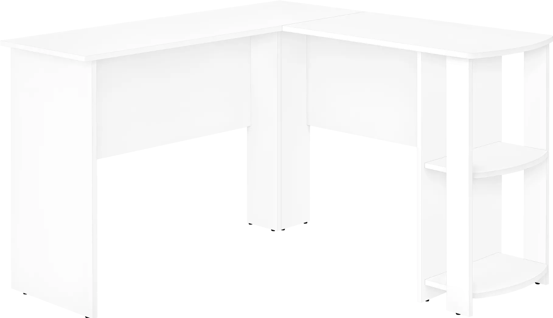 White 48-Inch Modern Corner Office Desk-1