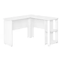 White Corner Office Desk