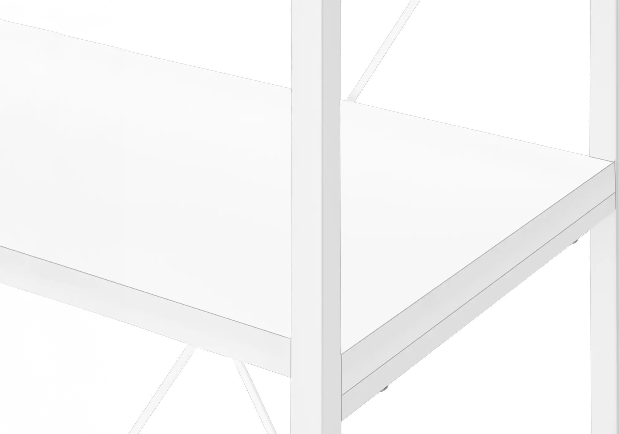 Winston 48-Inch White Modern Bookshelf-5