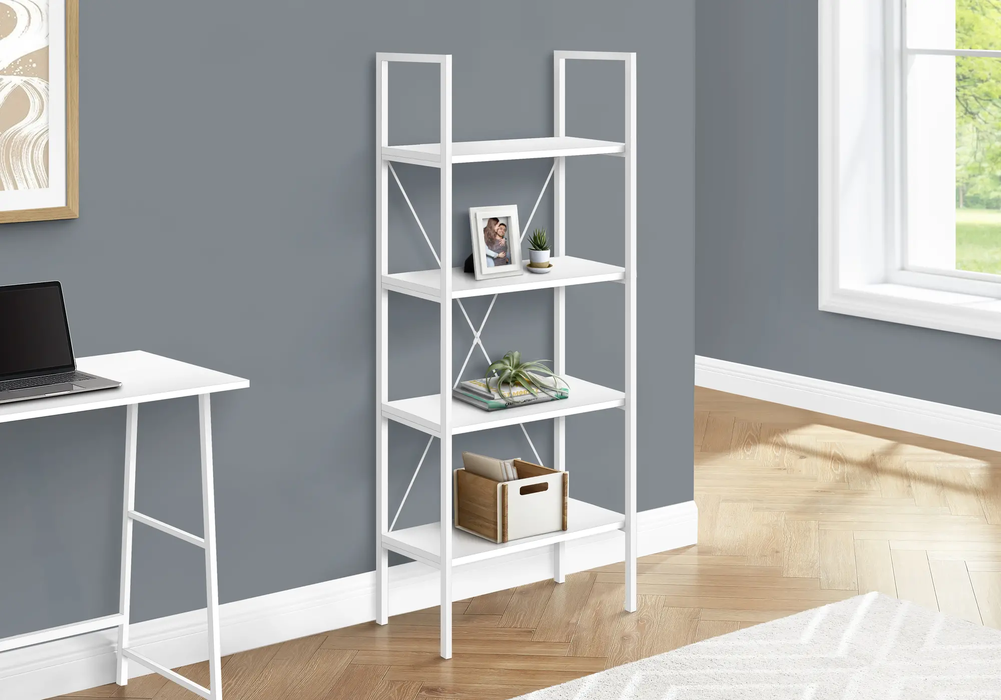Winston 48  White Bookshelf-2