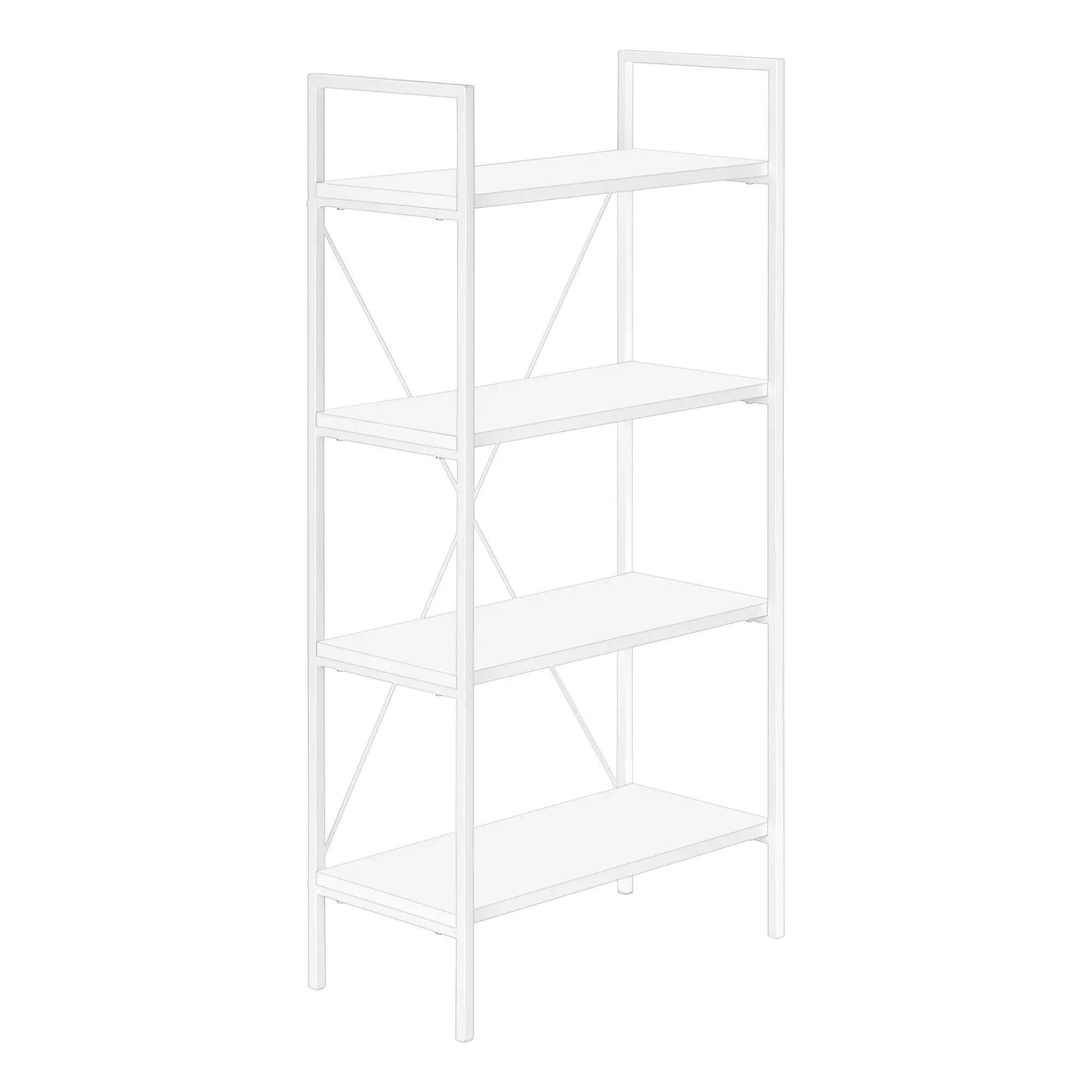 Winston 48  White Bookshelf-3