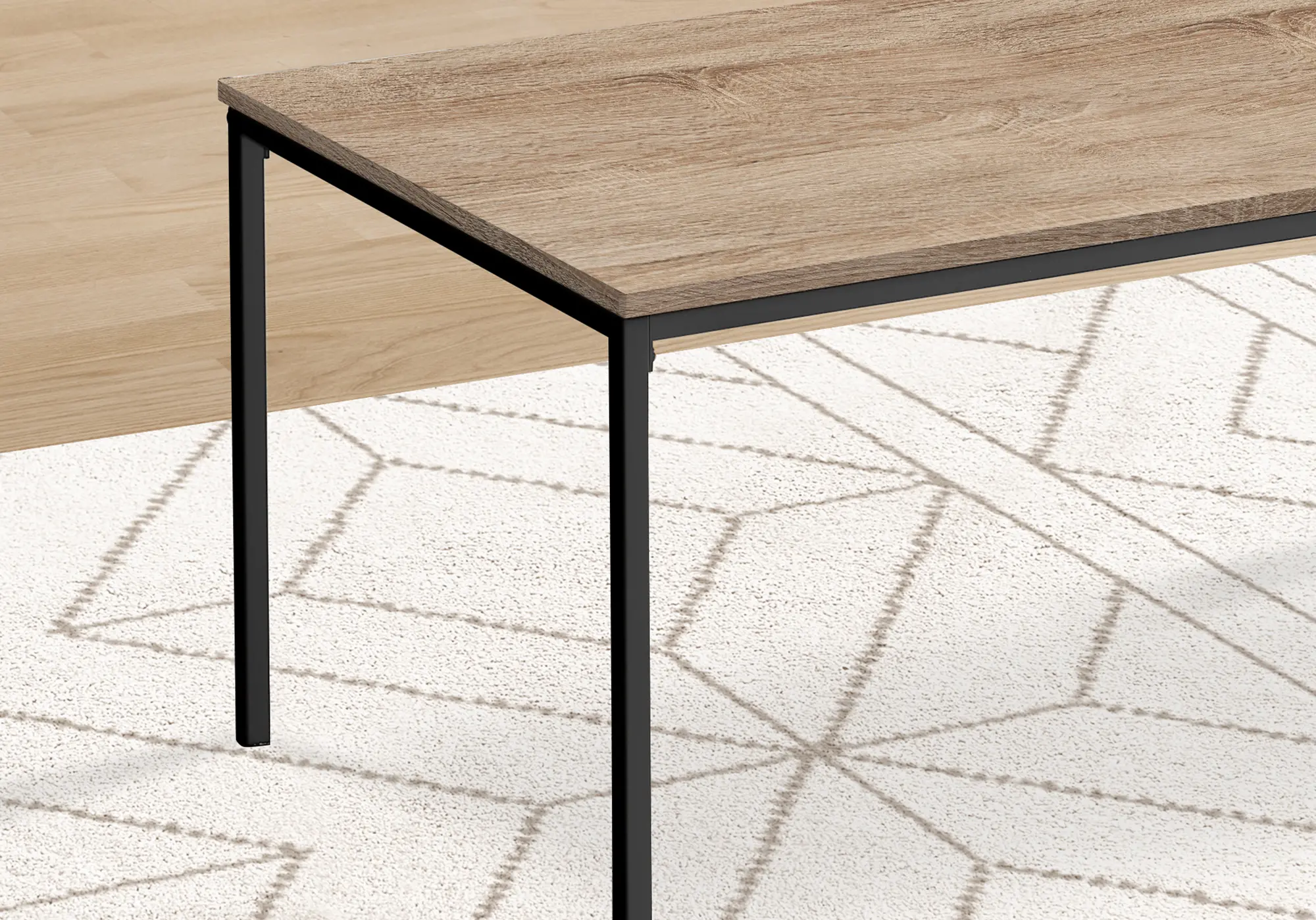 Carly Taupe and Black 3 Piece Living Room Table Set-3