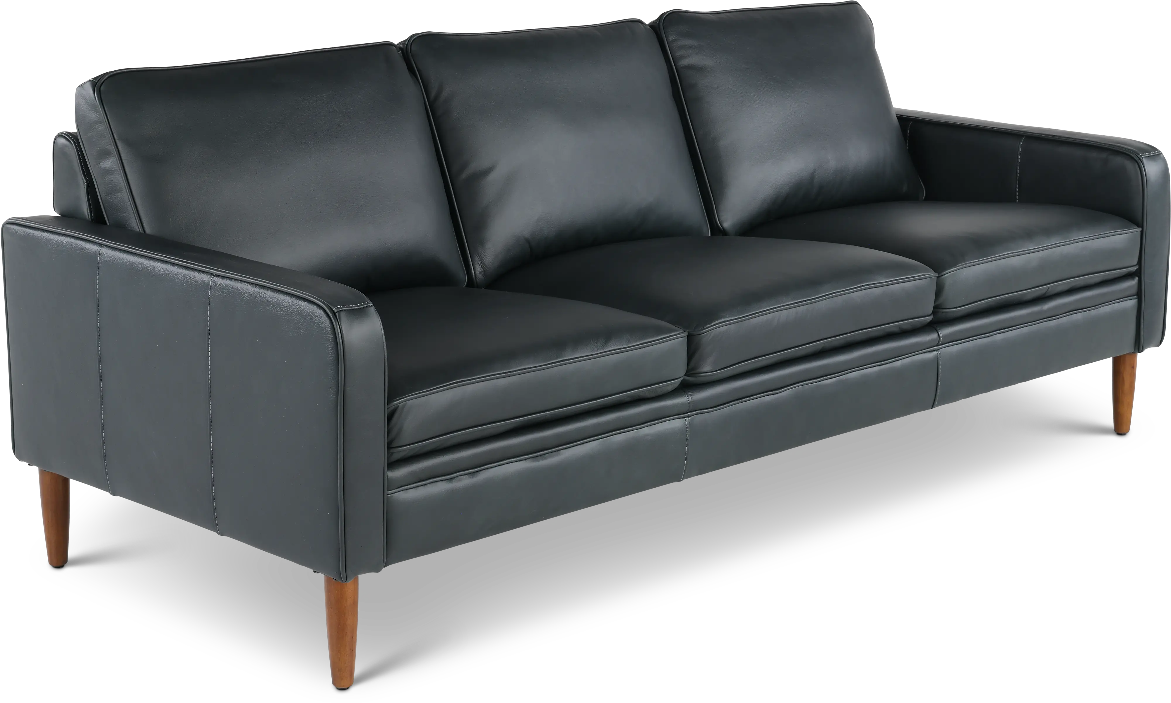 Volcano Blue Leather Sofa-4