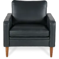 Volcano Blue Leather Chair