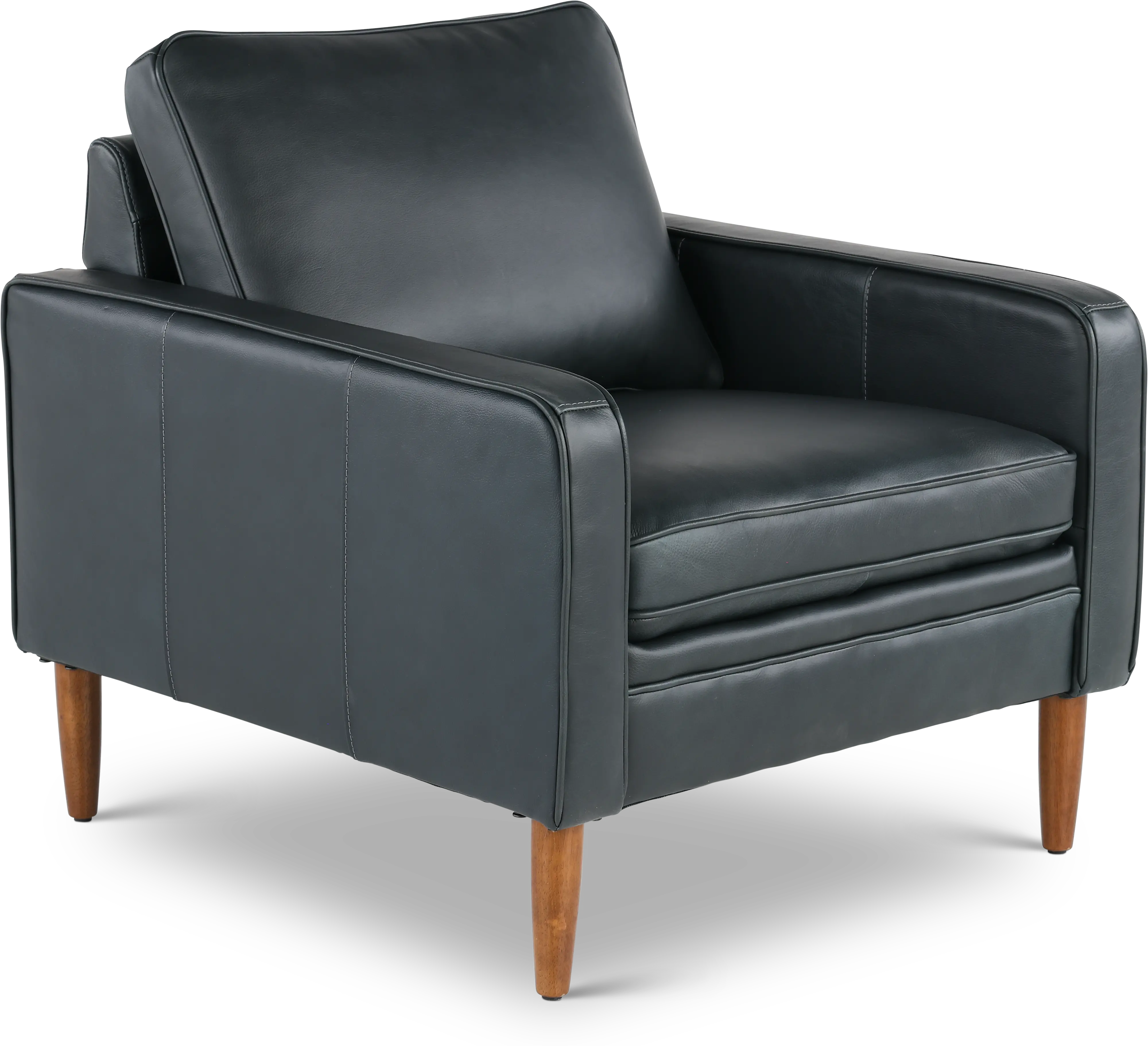 Volcano Blue Leather Chair-4