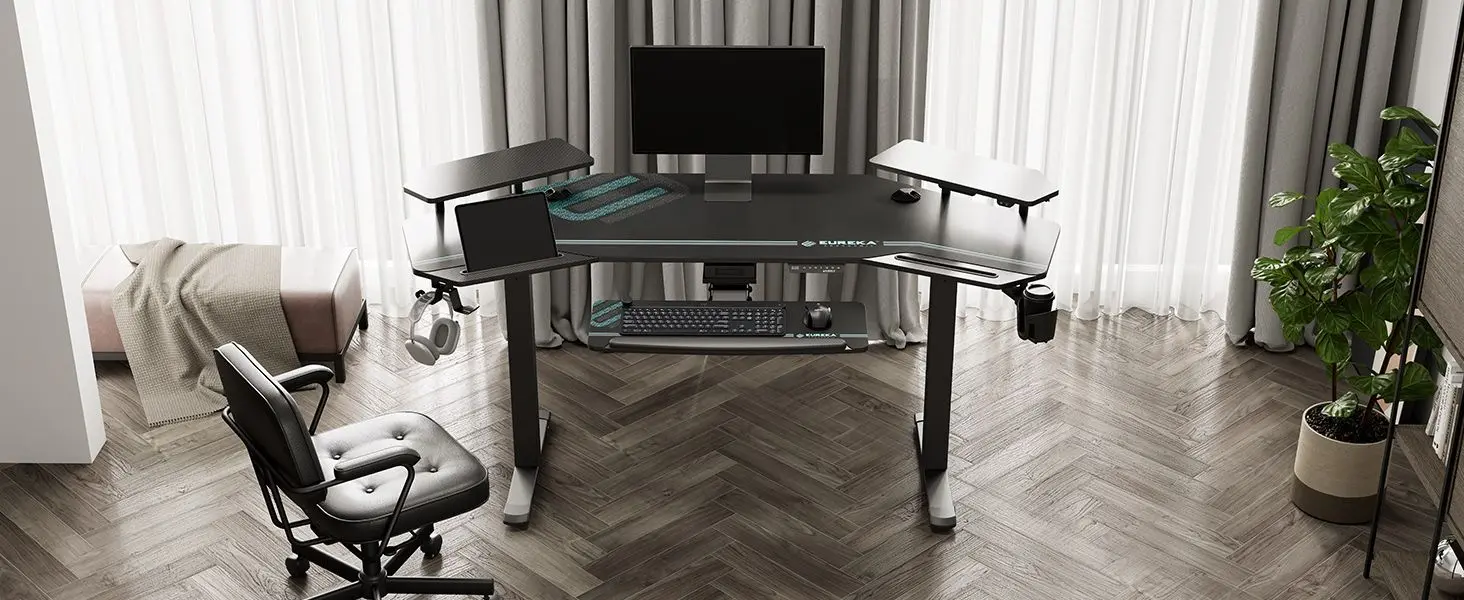 Aero Wing Black Modern Standing Desk-5