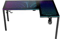 Spectrum Black L Shaped Gaming Desk