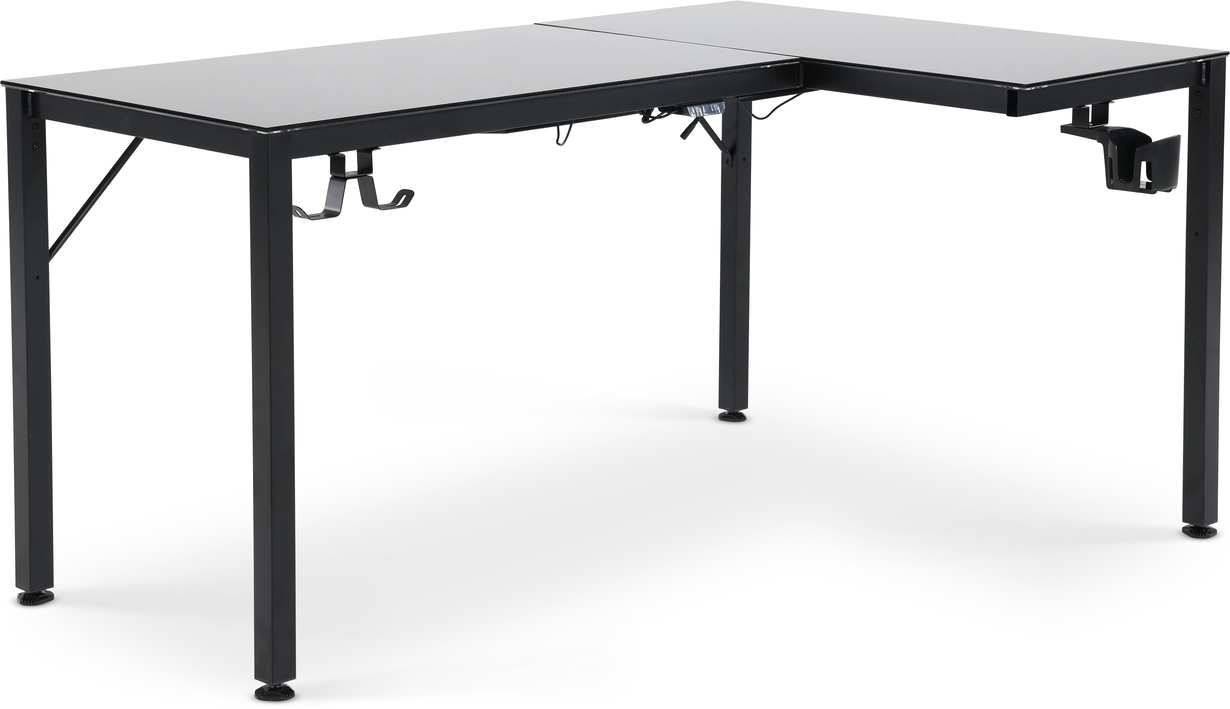 Spectrum Black L Shaped Gaming Desk-5