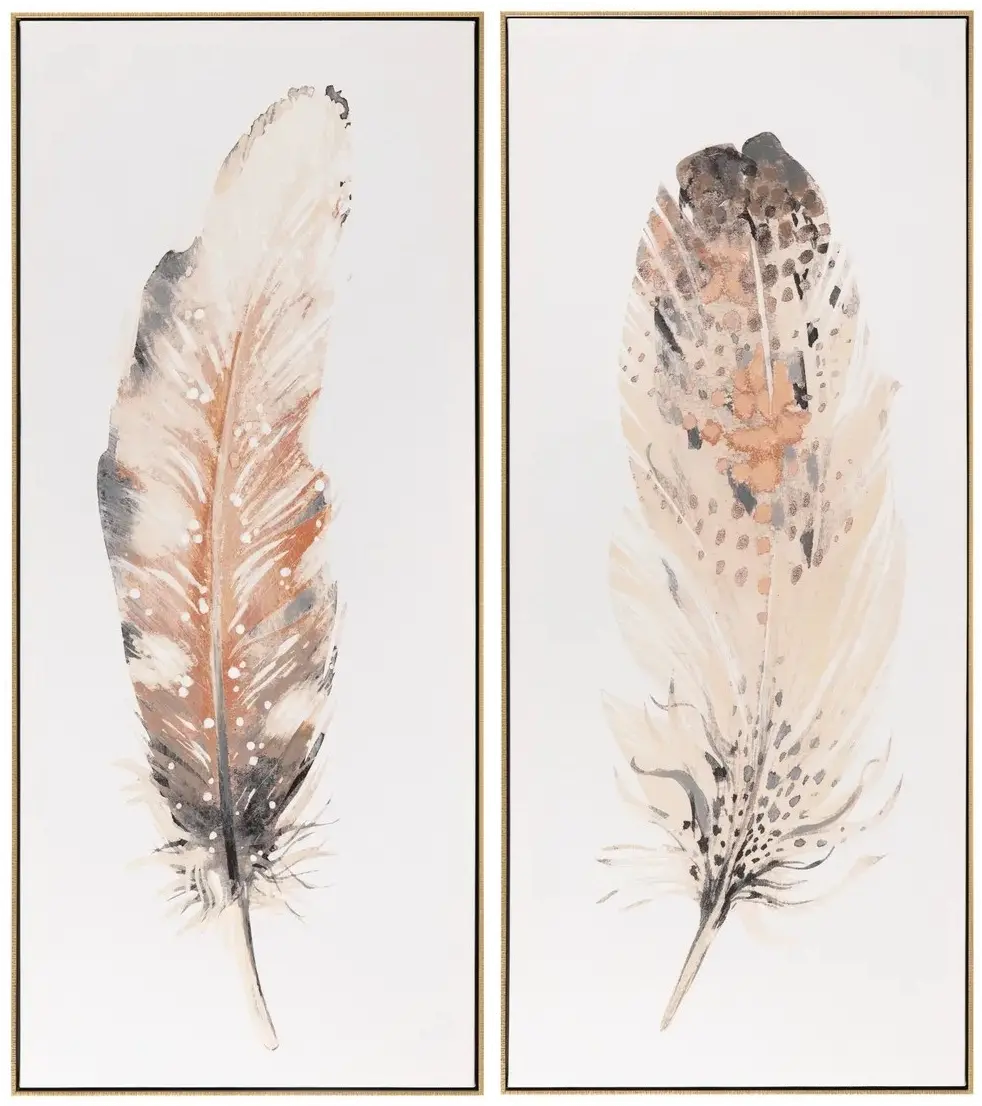 Vari Feathers Framed Art-1