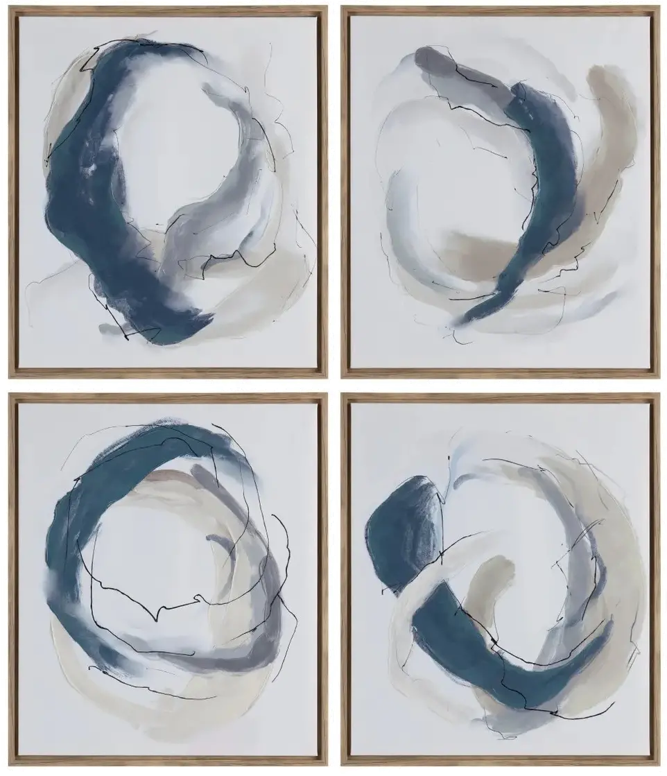 Geneva Blue and Gray Assorted Framed Wall Art-1