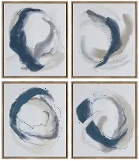 Geneva Blue and Gray Assorted Framed Wall Art