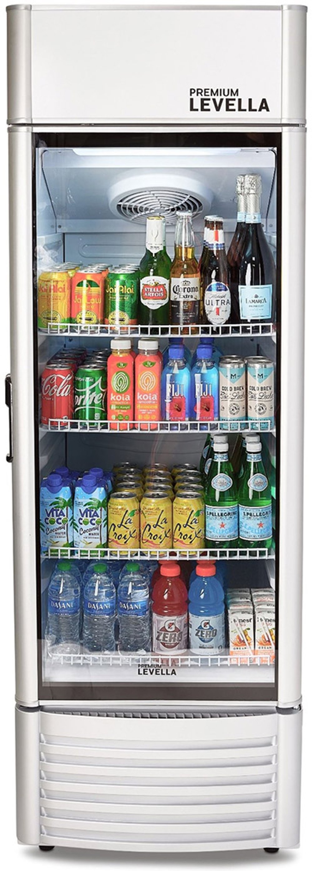 Levella 9.0 Cu Ft Display Beverage Refrigerator - Silver