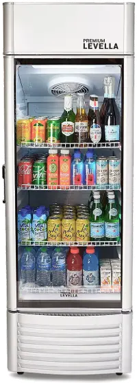 Levella 9.0 Cu Ft Display Beverage Refrigerator - Silver