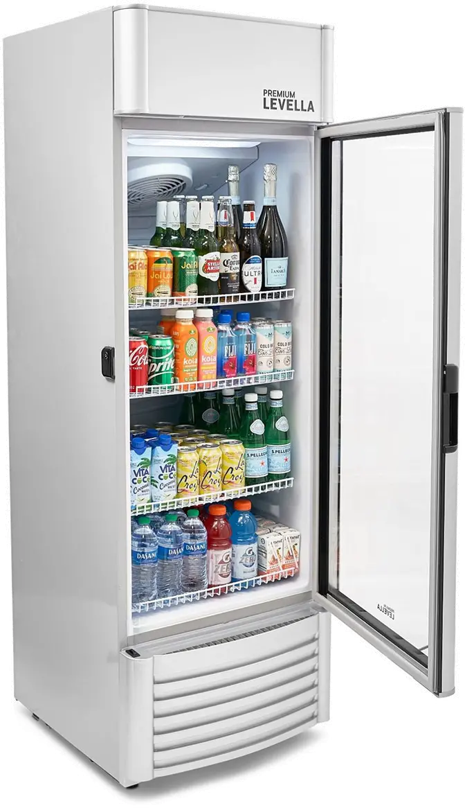 Levella 9.0 Cu Ft Display Beverage Refrigerator - Silver-1