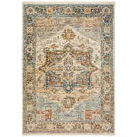 BE2RW8X10 Bergama 8 x 10 Riverview Blue Area Rug
