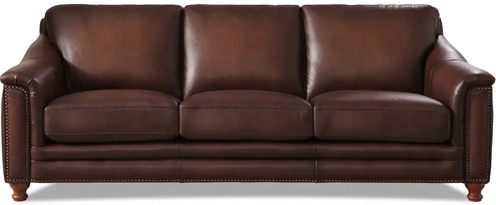 Billingham Caramel Brown Leather Sofa-1