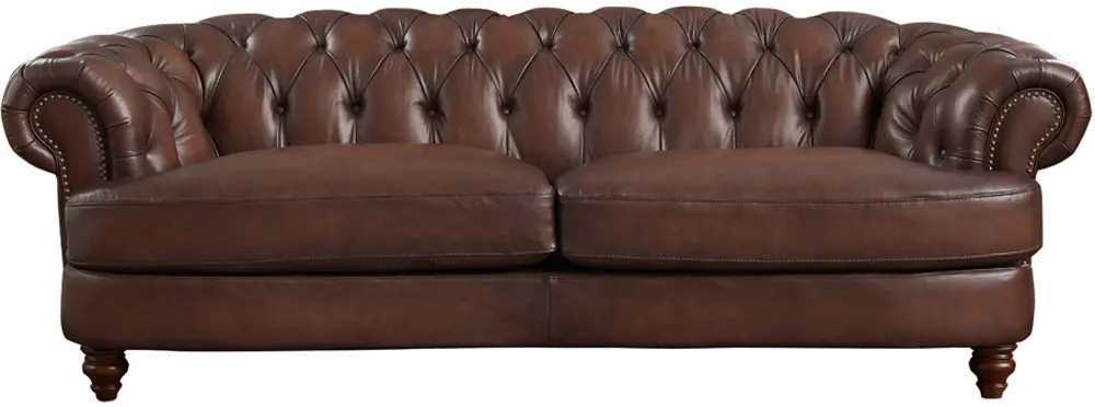 Nottingham Caramel Brown Leather Sofa-1