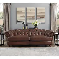 Nottingham Caramel Brown Leather Sofa
