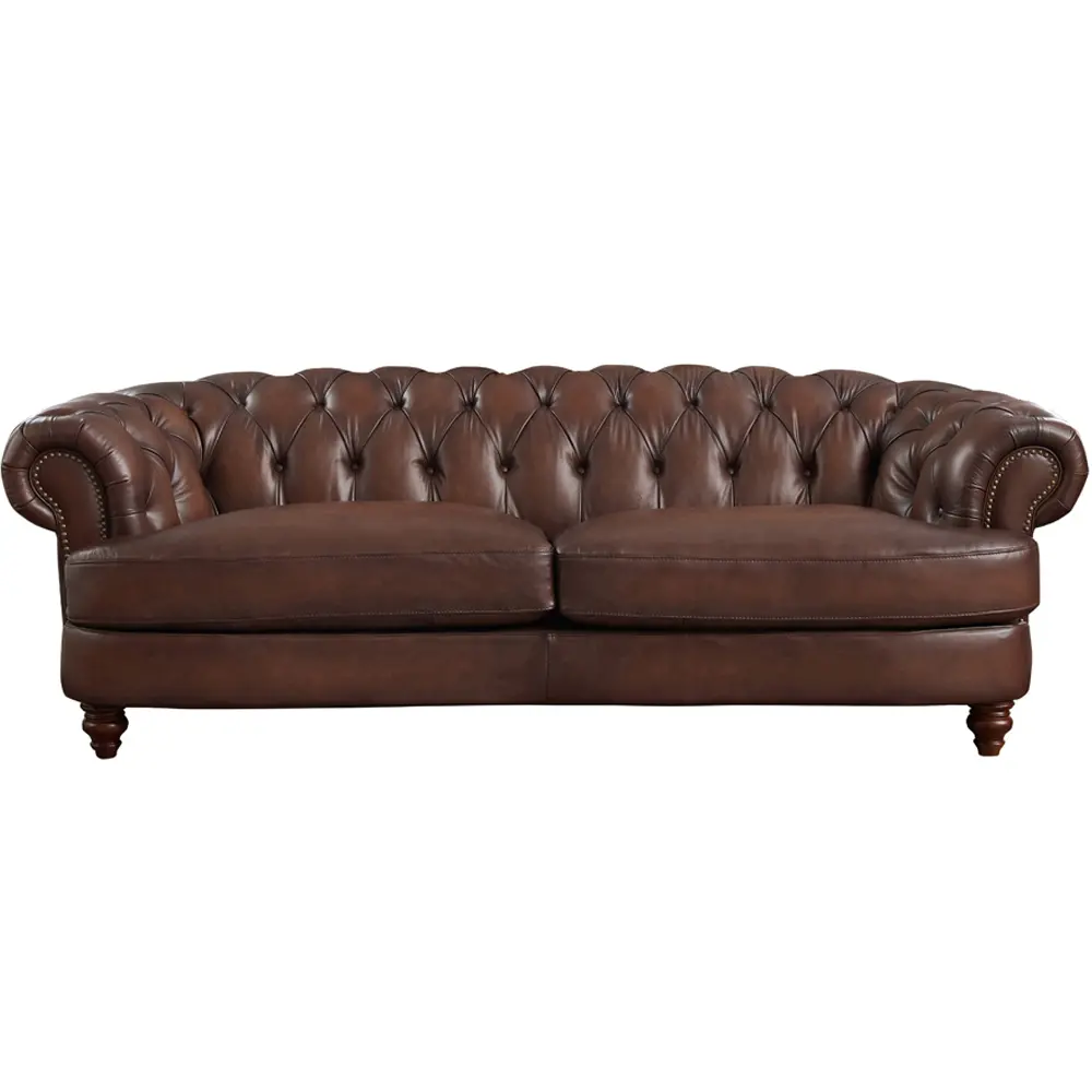 Nottingham Caramel Brown Leather Sofa-5