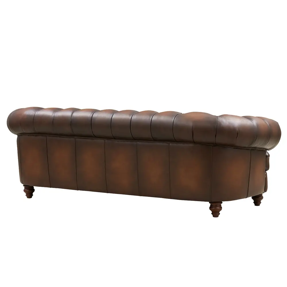 Nottingham Caramel Brown Leather Sofa-6