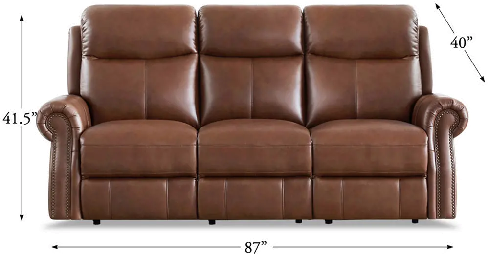 Raymond Pecan Brown Zero Gravity Power Reclining Sofa-3