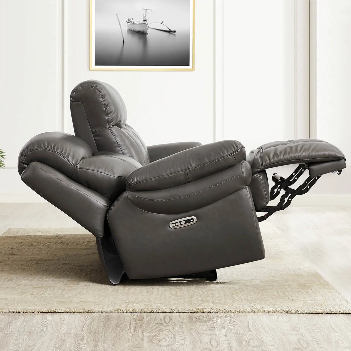 Summerlands Ash Gray Zero Gravity Power Reclining Loveseat-4