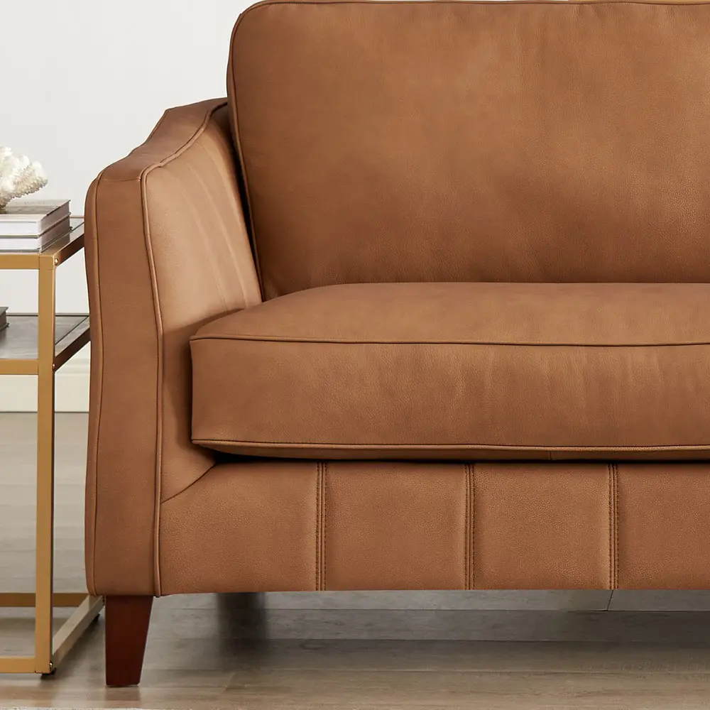 Sara Saddle Brown Leather Sofa-2
