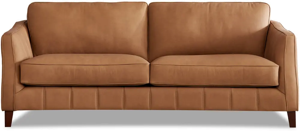 Sara Saddle Brown Leather Sofa-7