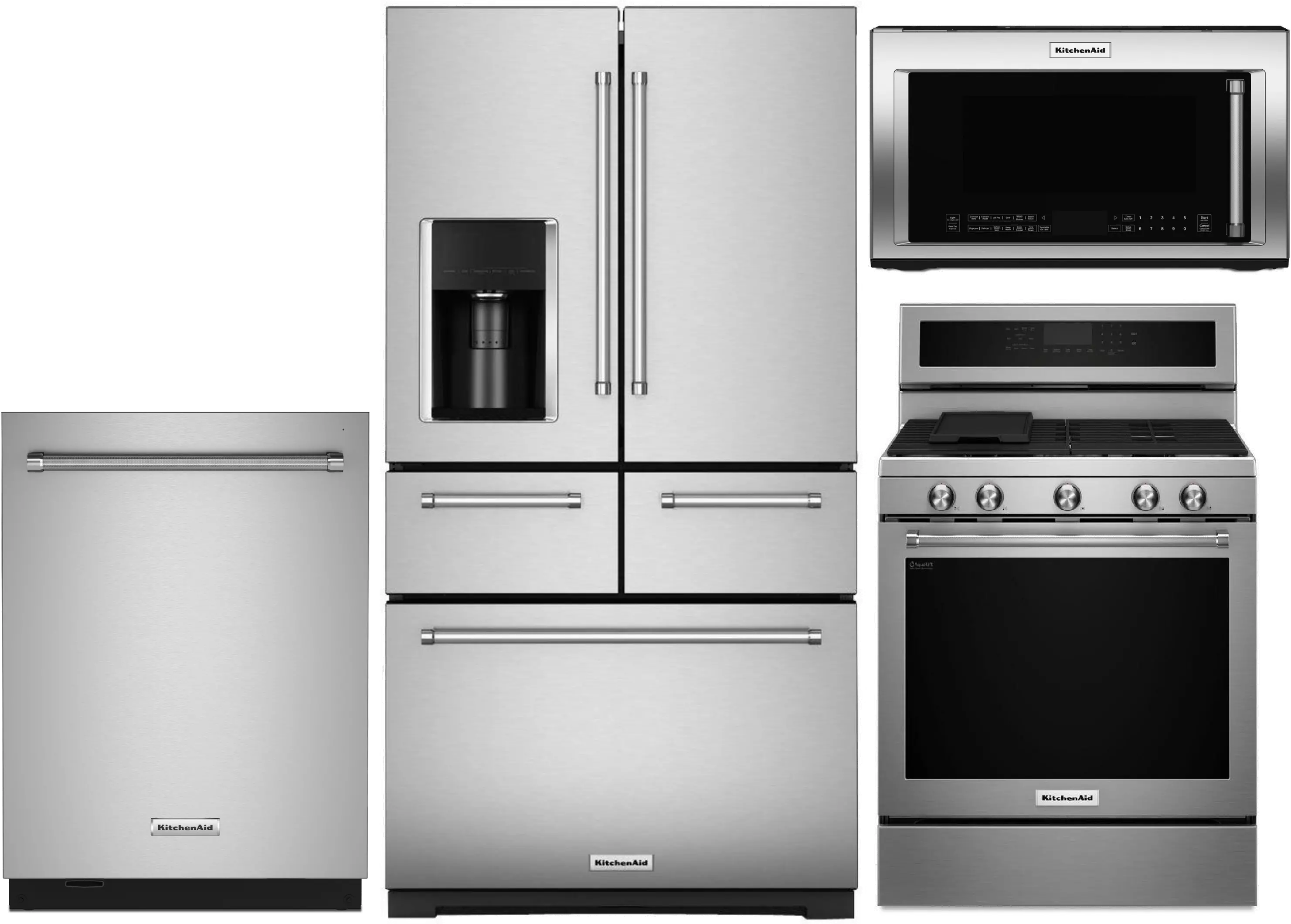 KIT-4PC-S/S-706-GAS KitchenAid 4-Piece Gas Kitchen Appliance Package - Stainless Steel-1