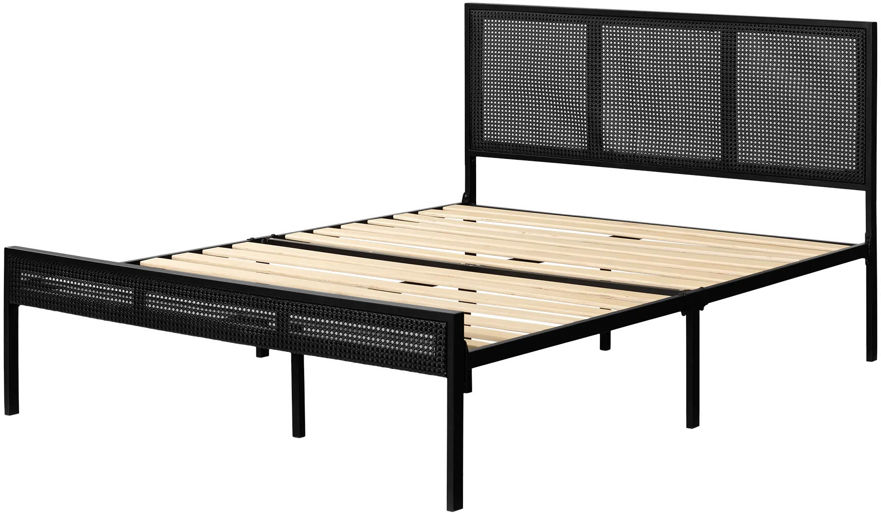14590 Hoya Black Full Platform Bed - South Shore-1