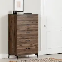 14603 Musano Walnut 5-Drawer Chest