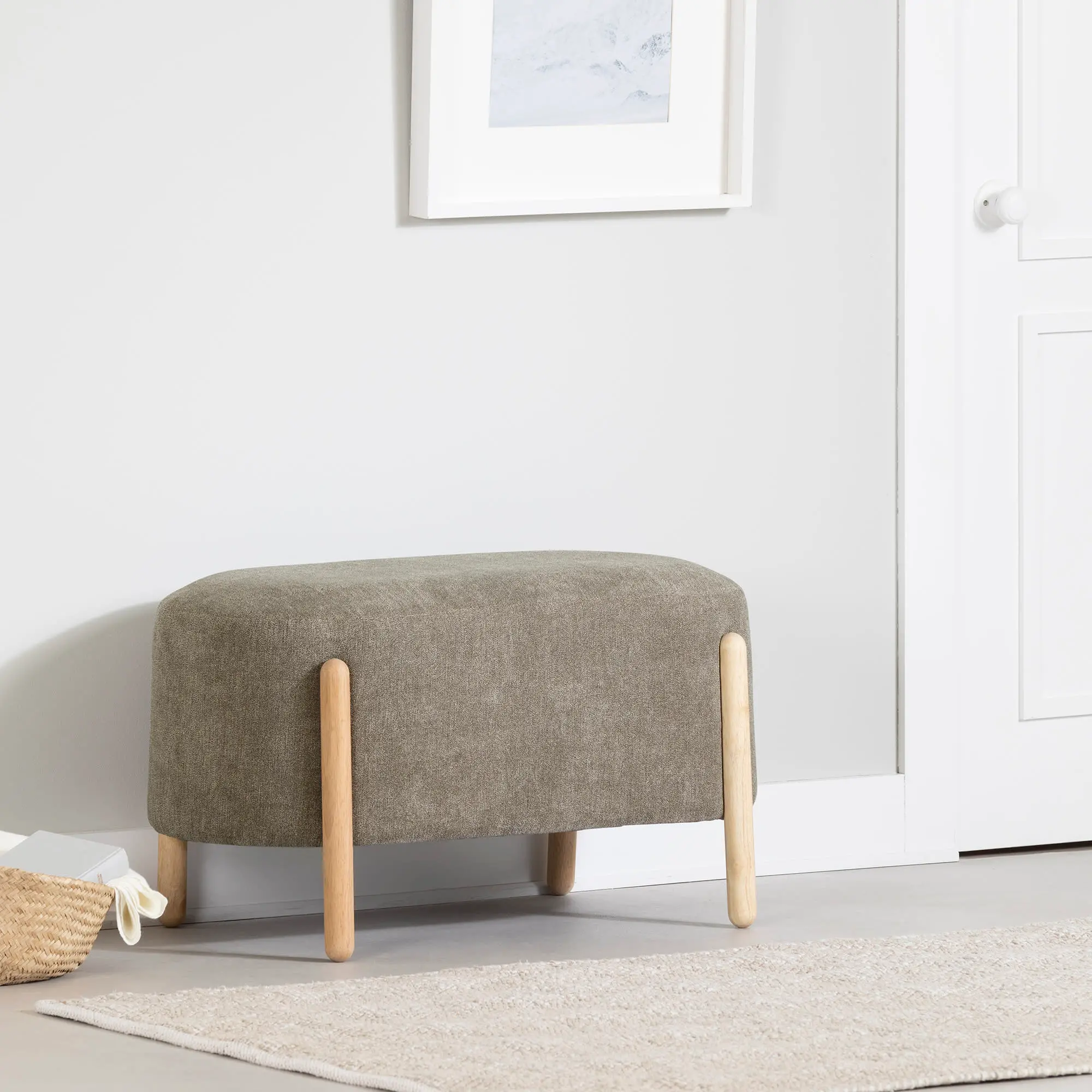 14682 Flam Gray Upholstered Bench - South Shore-2