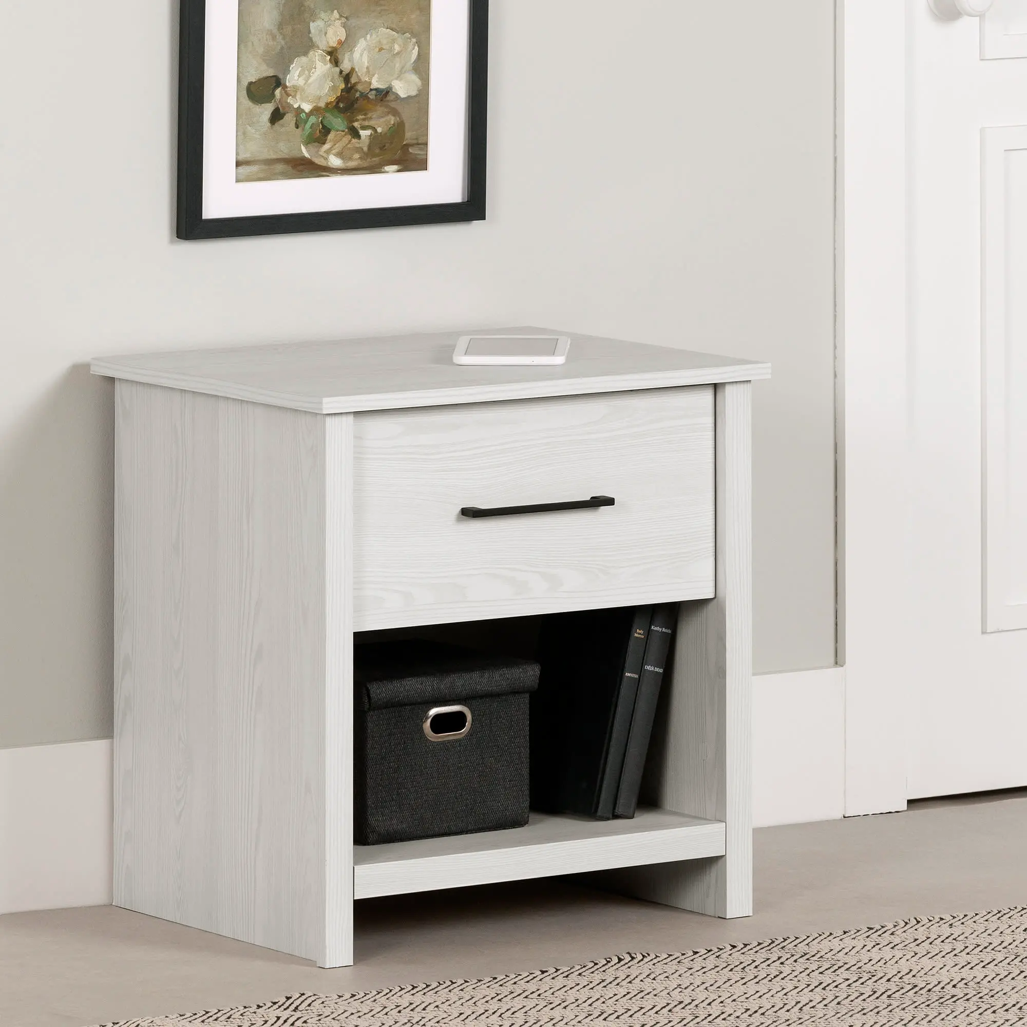 14752 Fernley White Nightstand - South Shore-2