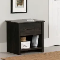 14755 Fernley Rubbed Black Nightstand - South Shore