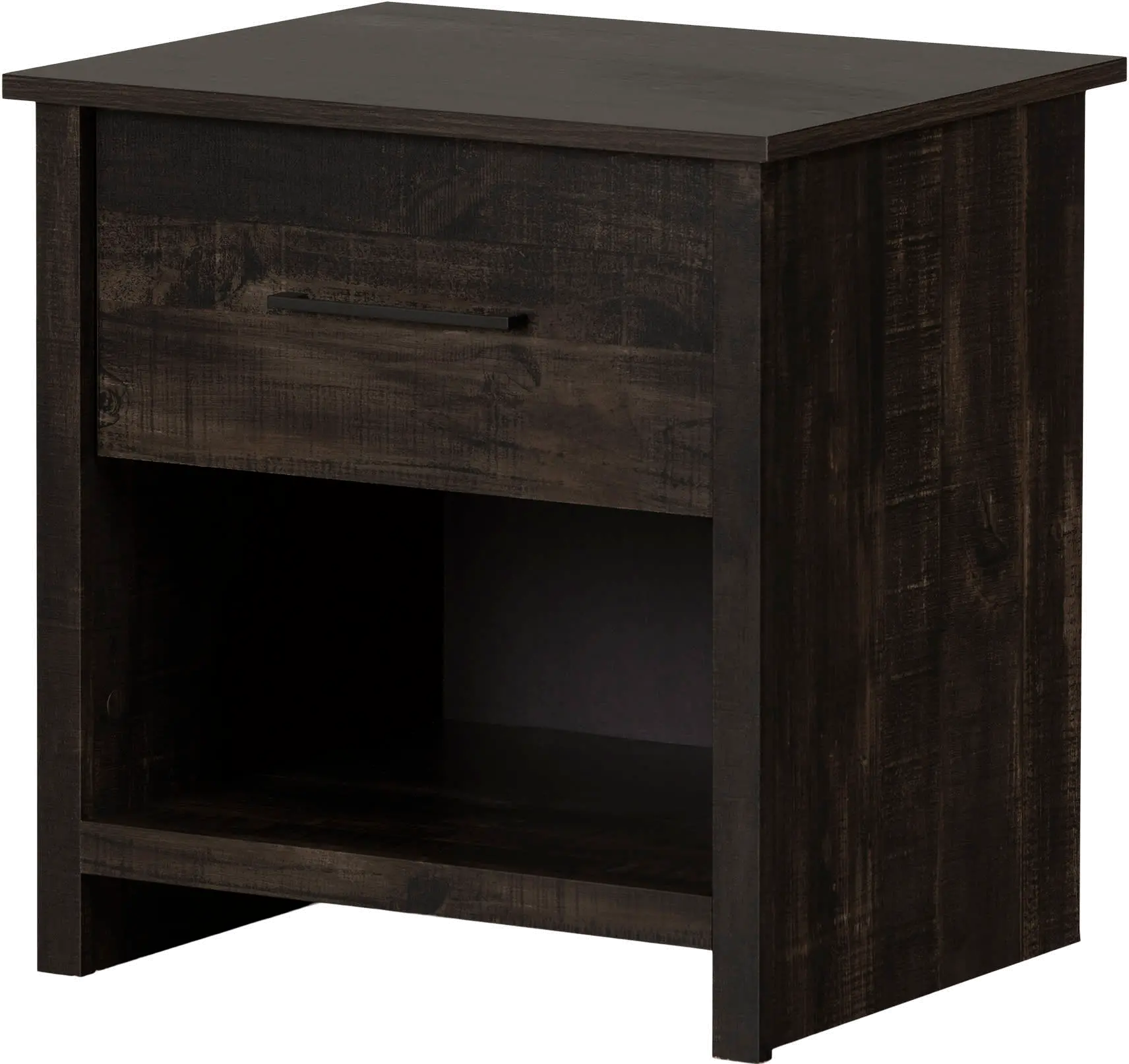 14755 Fernley Rubbed Black Nightstand - South Shore-1