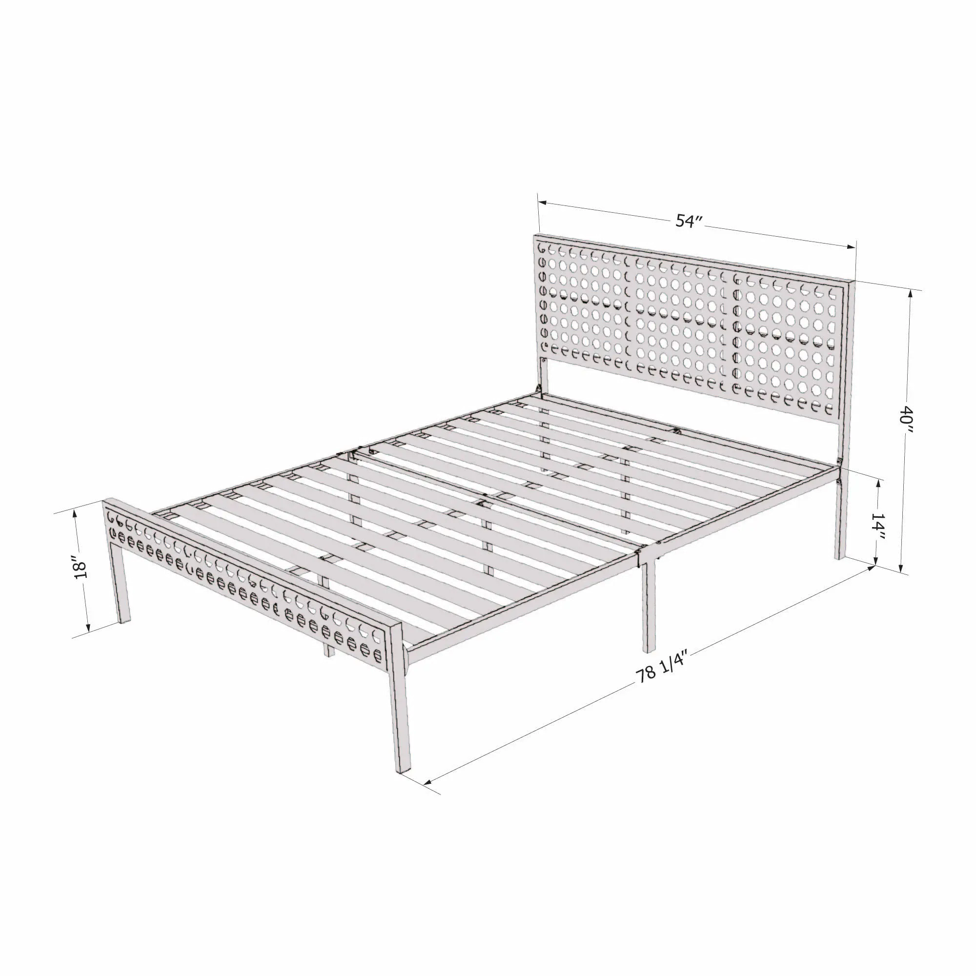15195 Hoya Natural Cane and White Full Platform Bed - South Shore-4