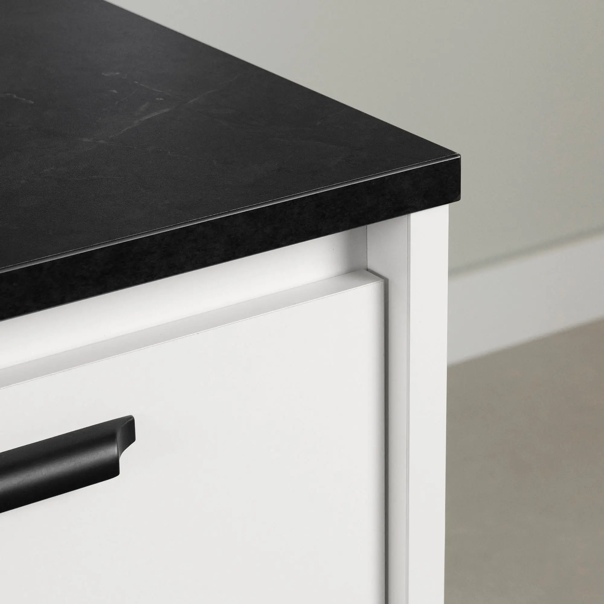 15445 Amaro White and Black Stone Kitchen Island - South Shore-6