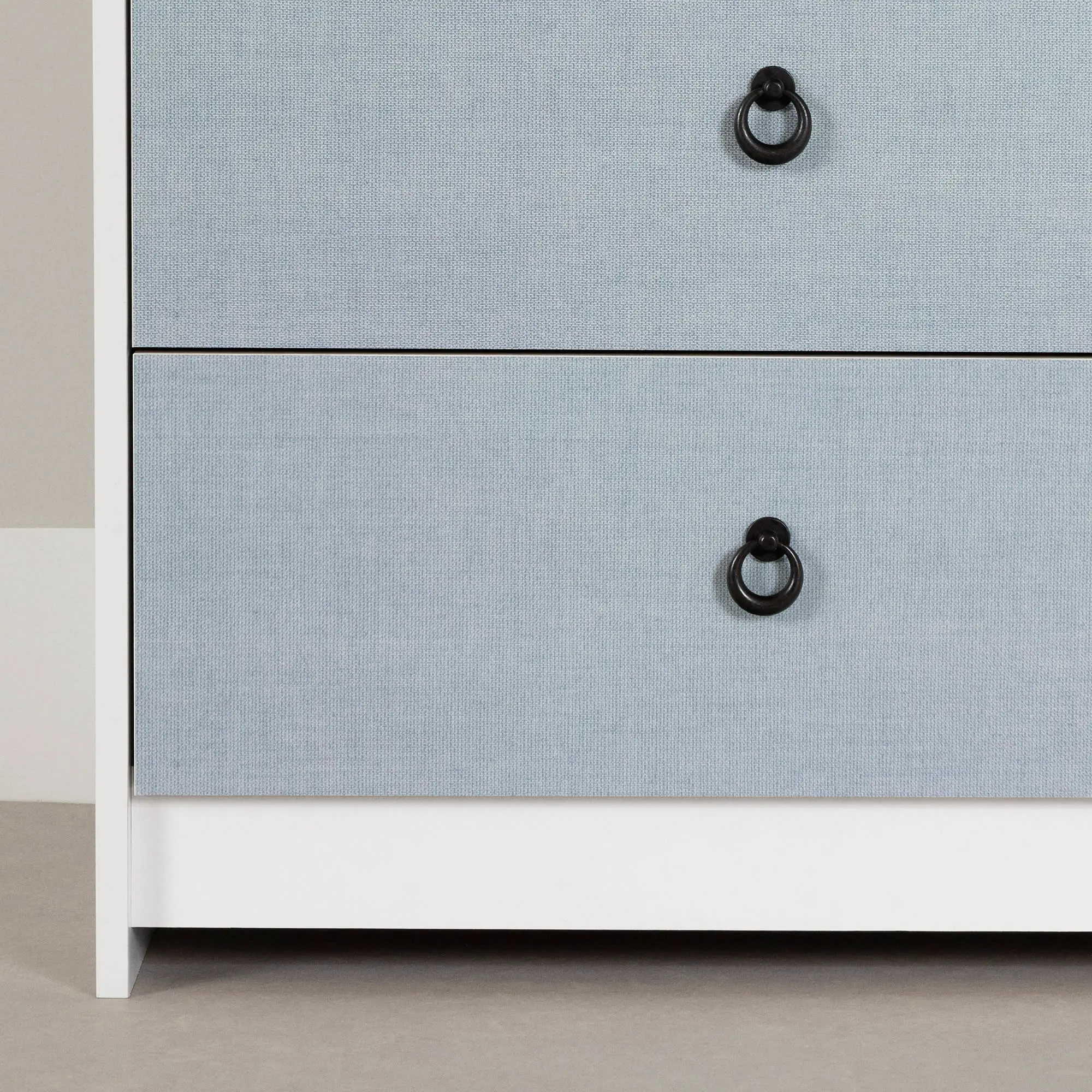 15589 Plenny White & Blue 6-Drawer Double Dresser-7