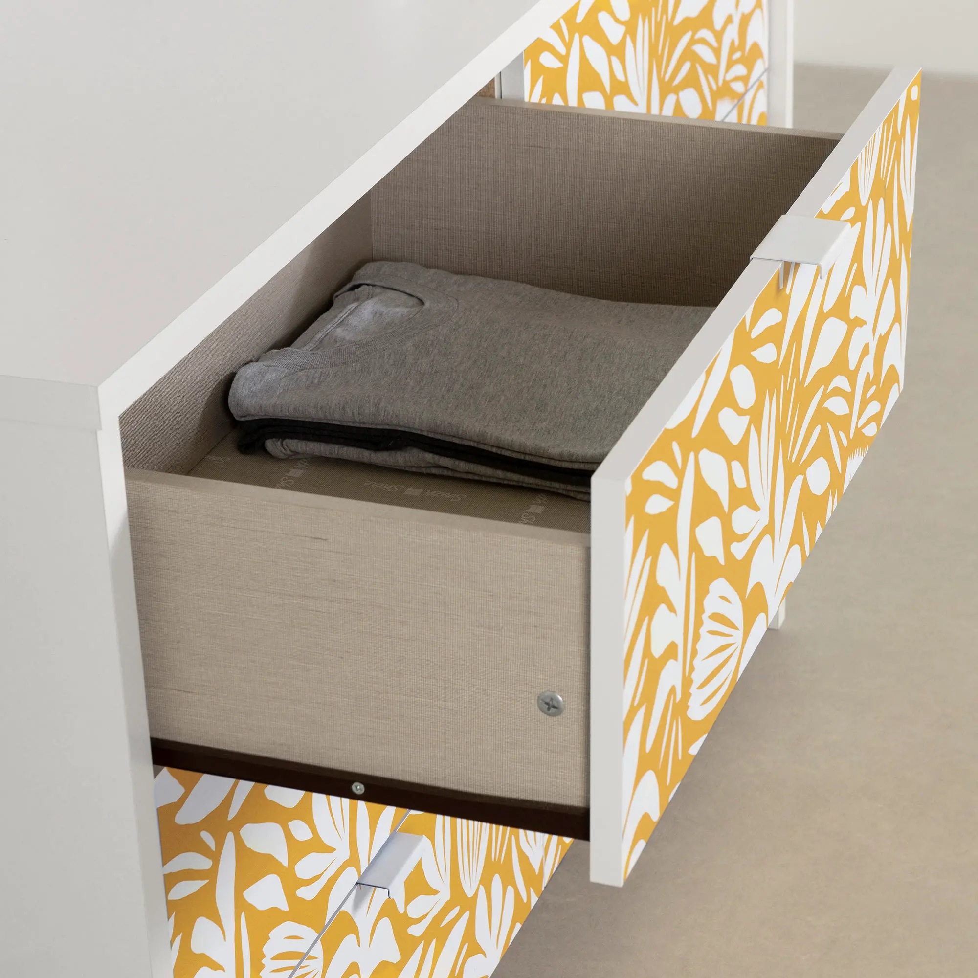 15597 Bloom White and Yellow Dresser-4
