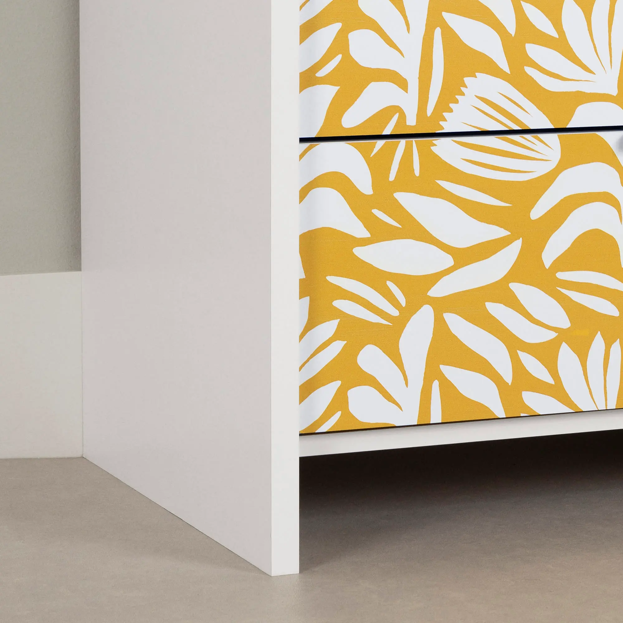 15597 Bloom White and Yellow Dresser-5