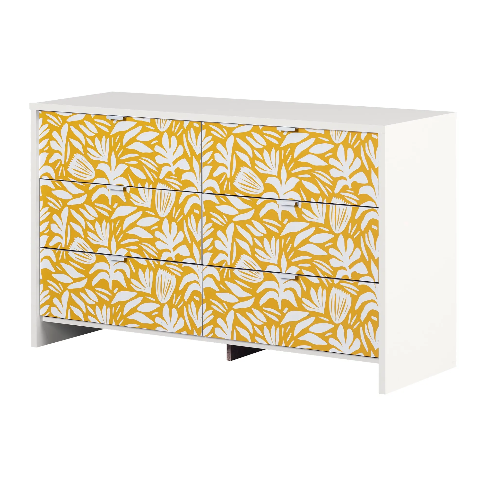 15597 Bloom White and Yellow Dresser-1