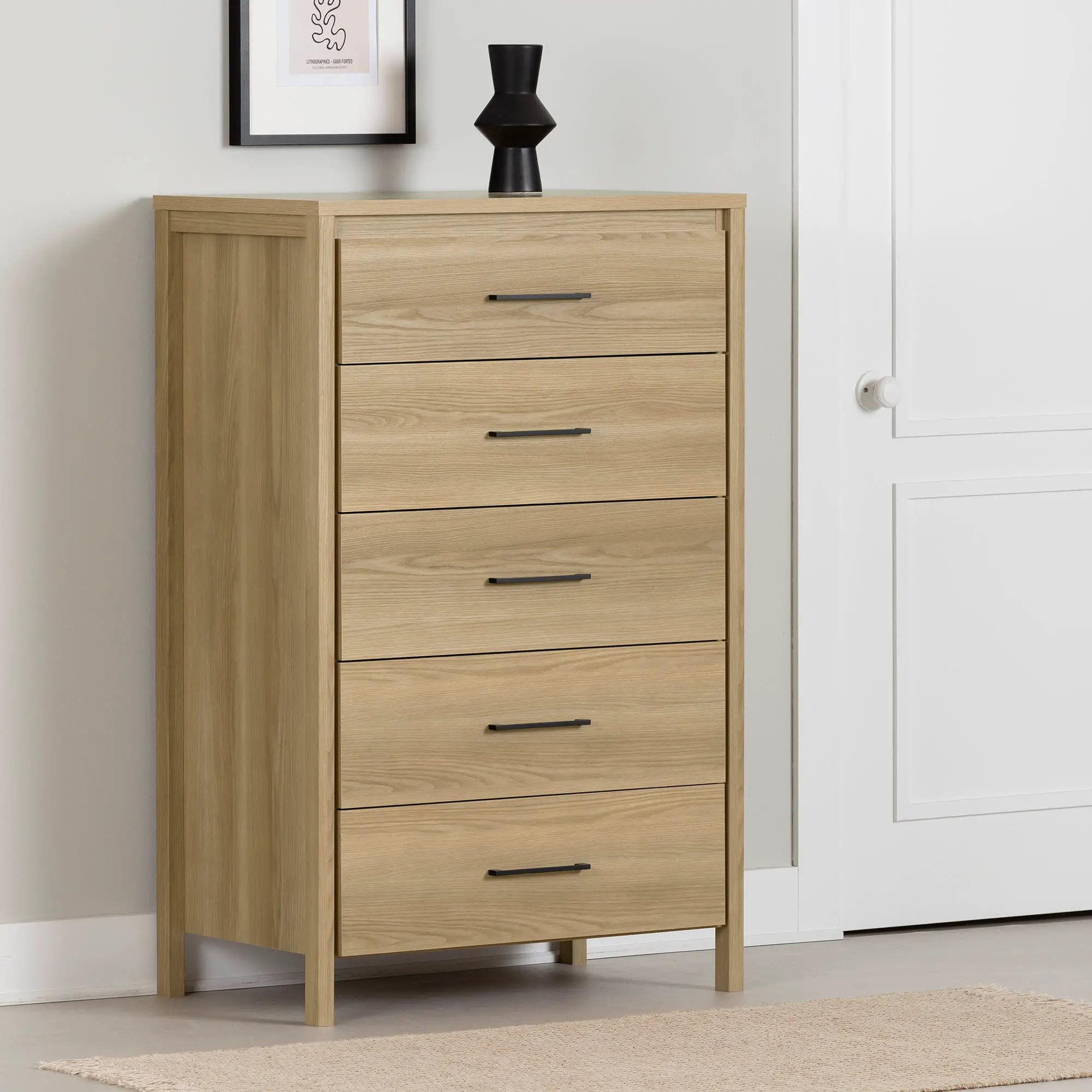 15638 Gravity Natural 5-Drawer Chest - Chest of Drawers-2
