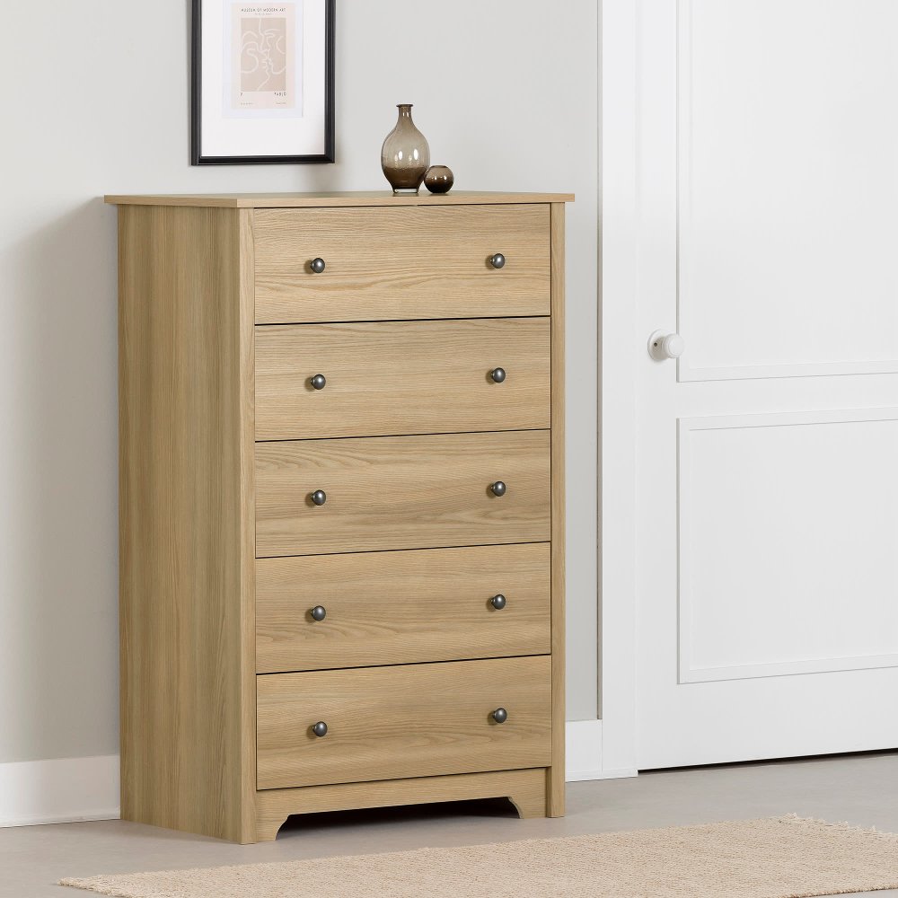 Vito Natural Ash 5-Drawer Chest