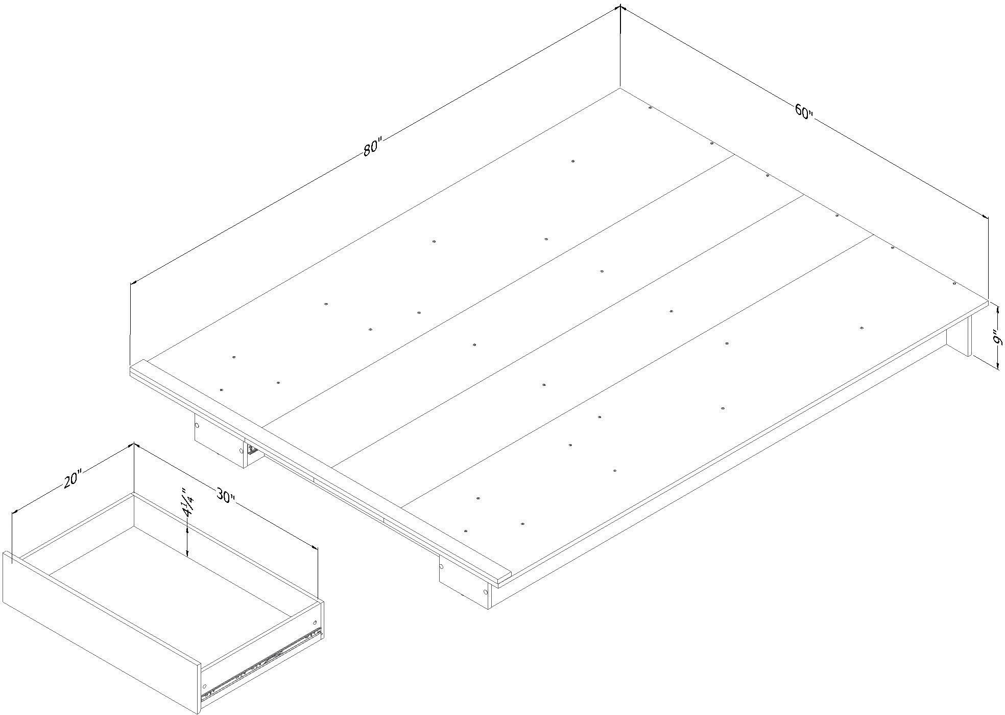15729 Musano Oak Full/Queen Platform Bed-4