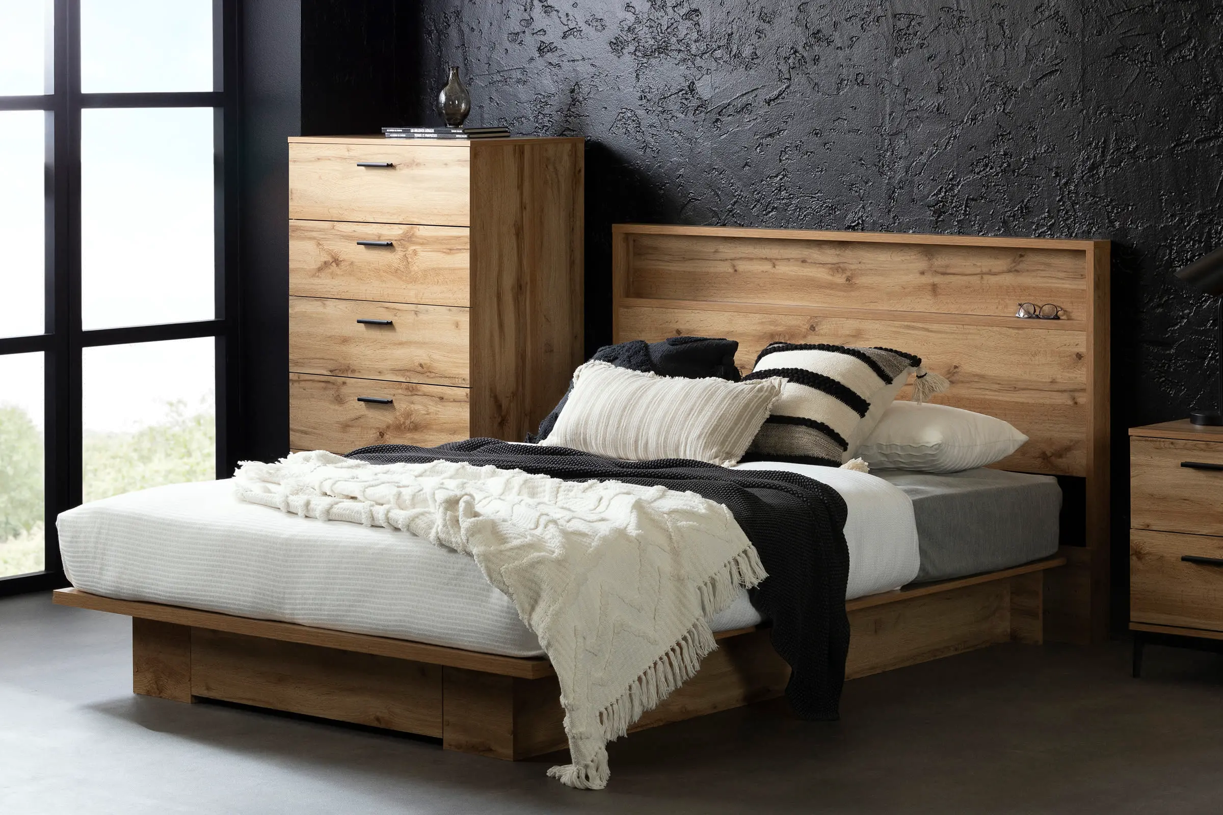 15733 Musano Oak Full/Queen Bed with Headboard-3